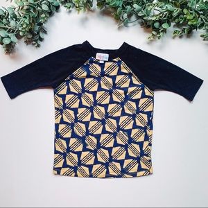 LulaRoe 2T Girl’s Randy 3/4 Sleeve Shirt